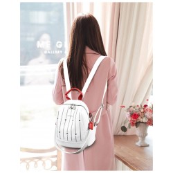 Luxurious multifunctional backpack - shoulder bag - with rivets - genuine leatherBackpacks