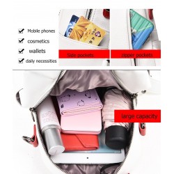 Luxurious multifunctional backpack - shoulder bag - with rivets - genuine leatherBackpacks