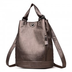 Fashionable leather backpack - multifunction vintage shoulder bag - large capacityBackpacks
