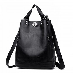 Fashionable leather backpack - multifunction vintage shoulder bag - large capacityBackpacks
