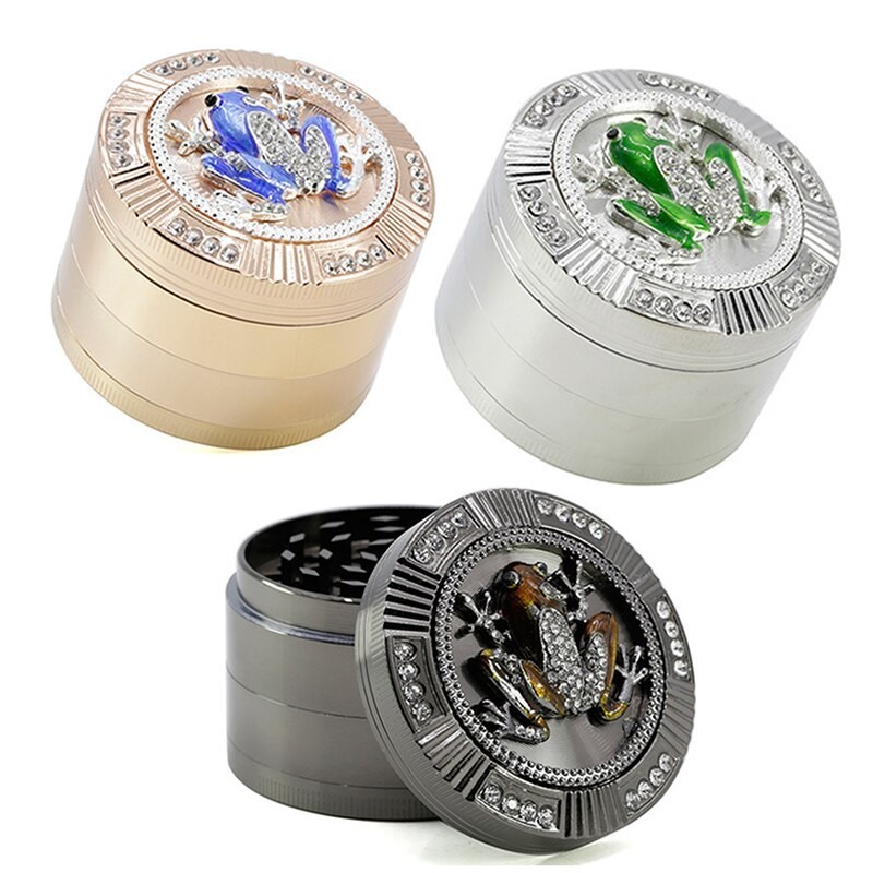 Exclusive grinder - for herbs / tobacco - 4-layers - with crystal frogMills - Grinders