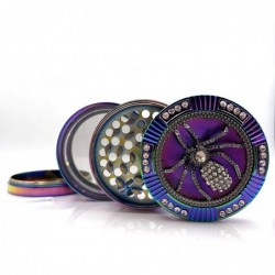 Stylish grinder - for herbs / tobacco - 4-layers - rainbow color zinc alloy - frog / spider / skullMills - Grinders