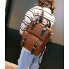 Vintage leather backpack - with anti theft zippers / buckles - waterproofBackpacks