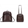Luxurious vintage backpack - leather shoulder bag - with decorative V letterBackpacks