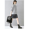 Luxurious vintage backpack - leather shoulder bag - with decorative V letterBackpacks