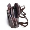 Luxurious vintage backpack - leather shoulder bag - with decorative V letterBackpacks