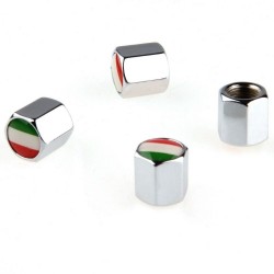 Italian flag - metal car valve caps - with wrench - keychainWheel parts