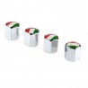 Italian flag - metal car valve caps - with wrench - keychainWheel parts