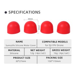 Motor protectors - silicone caps - for DJI FPV Combo Drone - 4 piecesAccessories