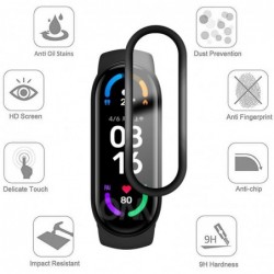 Soft glass protective film - screen cover - full curved - for Xiaomi Mi Band 5 / 6Smart-Wear