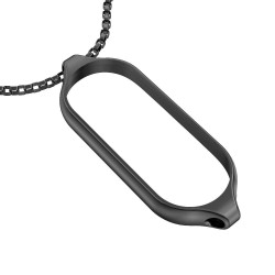 Double hole pendant - with necklace - stainless steel - for Xiaomi Mi Band 5Necklaces