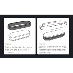 Double hole pendant - with necklace - stainless steel - for Xiaomi Mi Band 5Necklaces