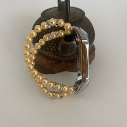 Elastic strap with pearls / crystals - bracelet - for Xiaomi Mi Band 3 / 4 / 5 / 6Bracelets