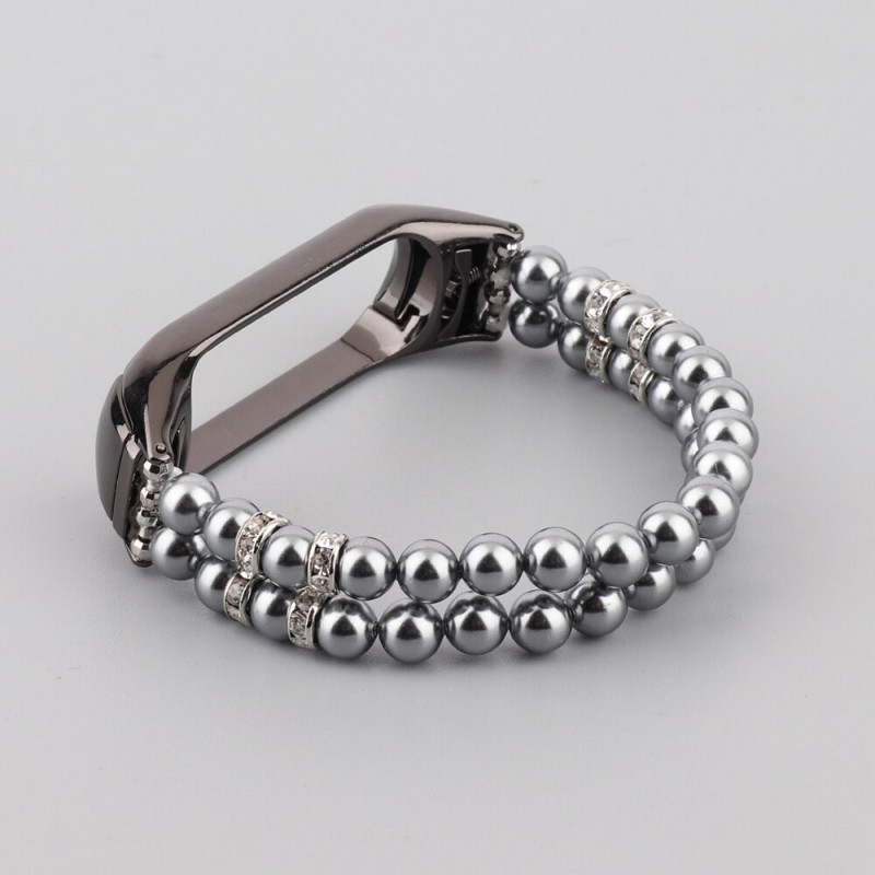 Elastic strap with pearls / crystals - bracelet - for Xiaomi Mi Band 3 / 4 / 5 / 6Bracelets