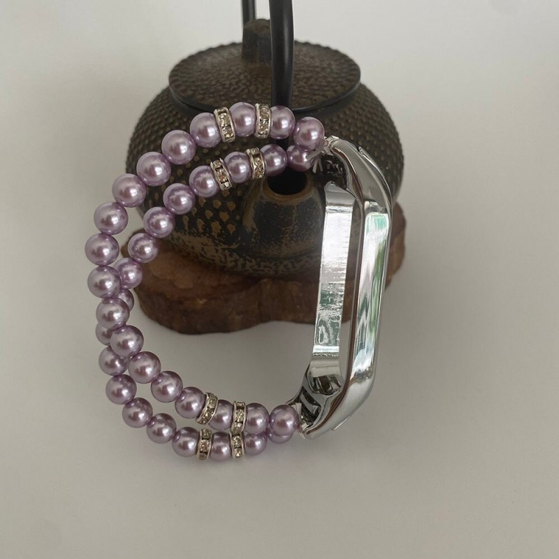 Elastic strap with pearls / crystals - bracelet - for Xiaomi Mi Band 3 / 4 / 5 / 6Bracelets