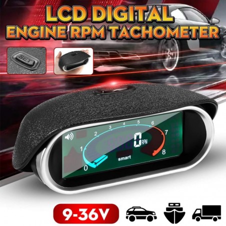 Universal car tachometer - 50-9999RPM - LCD digital display - RPM meterDiagnosis