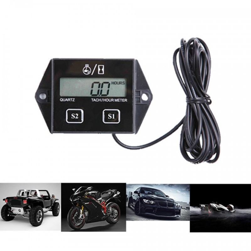 Digital engine tachometer - hour meter gauge - RPM - LCD - for motorcycles / cars / boatsDiagnosis