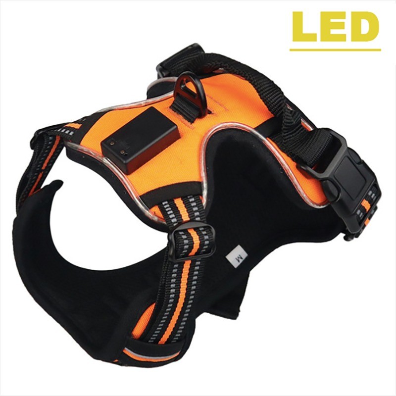 Dog's harness - with LED - adjustable - reflective - waterproofCollars & Leads