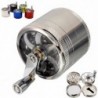 Grinder for herbs / tobacco / spices - 4 layers - with hand crank - aluminumMills - Grinders