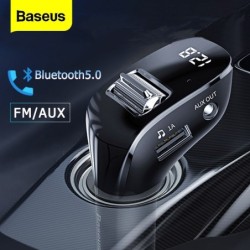 Baseus - FM transmitter - AUX - Bluetooth - dual USB - car charger - handsfree - MP3 playerAudio