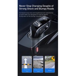 Baseus - FM transmitter - AUX - Bluetooth - dual USB - car charger - handsfree - MP3 playerAudio