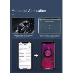 Baseus - FM transmitter - AUX - Bluetooth - dual USB - car charger - handsfree - MP3 playerAudio