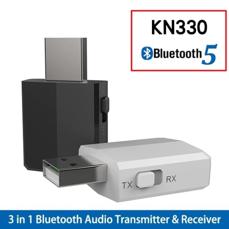 KN330 - USB - Bluetooth - transmitter - audio receiver - 3.5 mm AUX jack - 3 in 1 adapterCables
