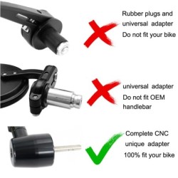 Motorcycle mirrors - for handle bar ends - CNC aluminum - for KAWASAKI Ninja 650R ER-6F/EX-6Mirrors