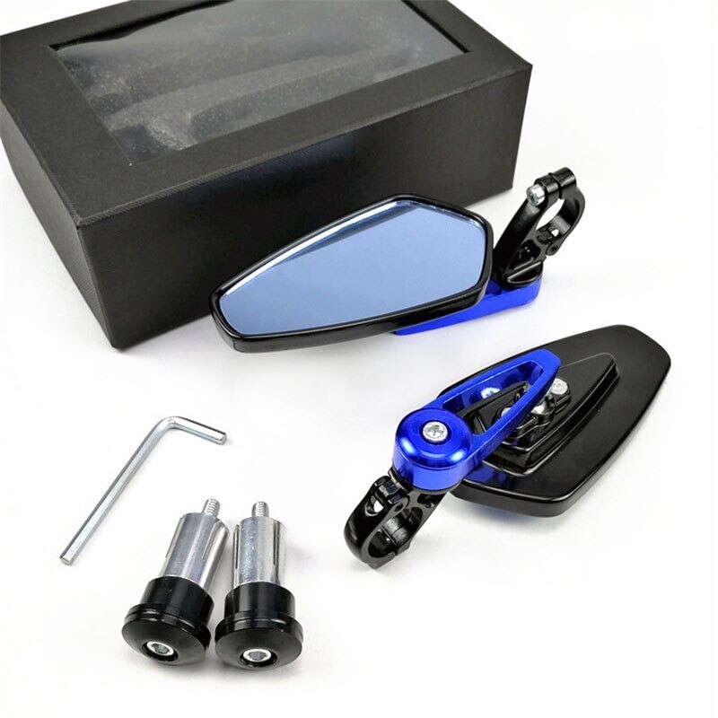 Motorcycle rearview mirrors - for handlebar ends - universal - aluminum - 7/8" - 22mmMirrors