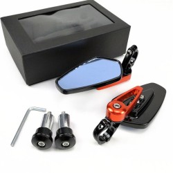 Motorcycle rearview mirrors - for handlebar ends - universal - aluminum - 7/8" - 22mmMirrors