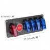 Auto racing car ignition switch panel - 5 LED - engine start push button - DC12V/20ASwitches