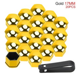 Car rim cover - protective nuts - with clip - 17mm - 20 piecesWheel parts