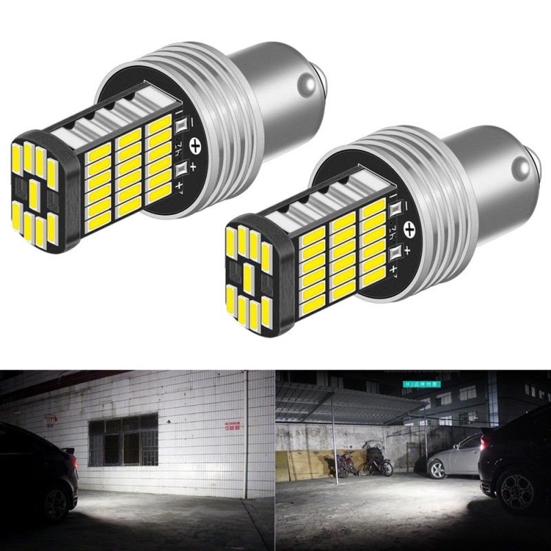 Car light bulb - waterproof - LED - DRL - P21W 1156 BA15S - 12V DC - 2 piecesTuning