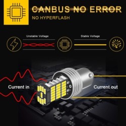 Car light bulb - waterproof - LED - DRL - P21W 1156 BA15S - 12V DC - 2 piecesTuning