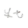 Fashionable silver cufflinks - fishing hookCufflinks