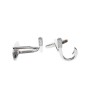 Fashionable silver cufflinks - fishing hookCufflinks