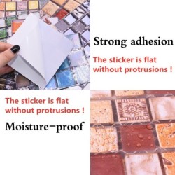 Mosaic style wall sticker - waterproof self adhesive tiles - 10 * 10 cm - 10 piecesWall stickers