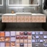 Mosaic style wall sticker - waterproof self adhesive tiles - 10 * 10 cm - 10 piecesWall stickers