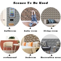 3D wall sticker - self-adhesive tiles - brick simulation - waterproof - 20 * 10cm - 12 / 24 piecesWall stickers