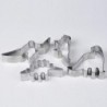 Cookie cutter mold - dinosaurs shaped - stainless steel - 4 piecesBakeware
