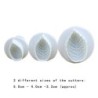Cookie cutter mold - decorative icing plunger - leaf shape - 3 piecesBakeware