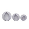 Cookie cutter mold - decorative icing plunger - leaf shape - 3 piecesBakeware