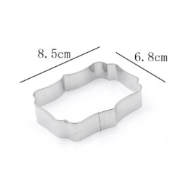 Cookie cutter mold - oval / rectangle / square - stainless steel - 8 piecesBakeware