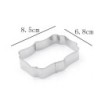 Cookie cutter mold - oval / rectangle / square - stainless steel - 8 piecesBakeware