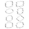 Cookie cutter mold - oval / rectangle / square - stainless steel - 8 piecesBakeware