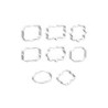 Cookie cutter mold - oval / rectangle / square - stainless steel - 8 piecesBakeware