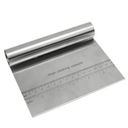 Stainless steel dough slicer - with scaleBakeware