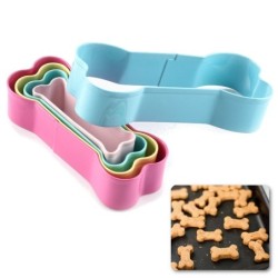Cookie cutter mold - bone shaped - stainless steel - 5 piecesBakeware