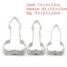 Cookie cutter mold - penis shaped - stainless steel - 3 piecesBakeware