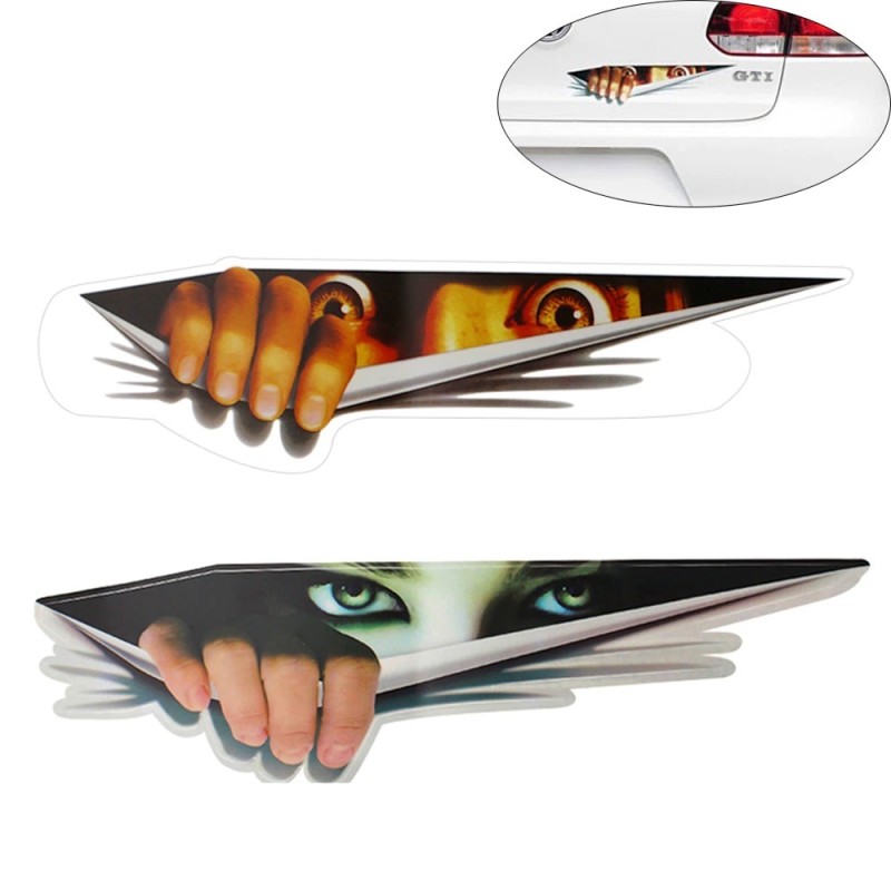 Car sticker - 3D peeking eyesStickers